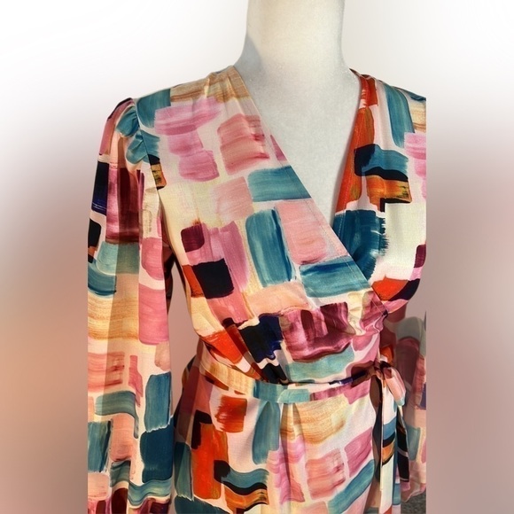 Traffic People True Wrap Geometric Pattern 70 s M - Picture 2 of 12